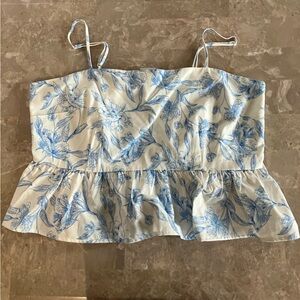 a new day Blue Floral Women's Crop